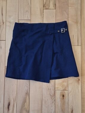 Girls Size 14/16 Urban Kids Navy Wrap Mini Skirt with Buckle Detail